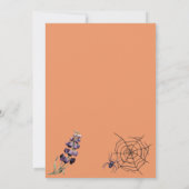 Niedliches Ghost Pumpkin Bat Spider Web-Halloween- Einladung (Rückseite)