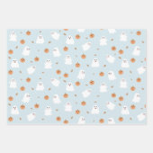 Niedliches Ghost & Pumpkin Blue Halloween-Muster Geschenkpapier Set (Vorderseite 2)