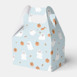 Niedliches Ghost & Pumpkin Blue Halloween-Muster Geschenkschachtel