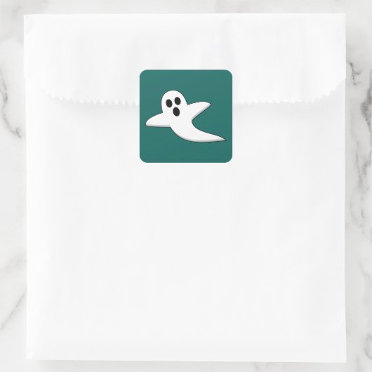 Niedliches Ghost Quadratischer Aufkleber (Tasche)