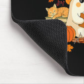 Niedliches Ghost Reading Buch Liebhaber Herbstfall Mousepad (Ecke)