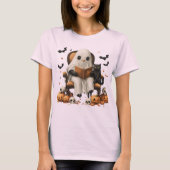 Niedliches Ghost-Reading mit Cat T-Shirt (Vorderseite)