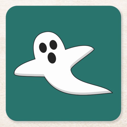 Niedliches Ghost Rechteckiger Pappuntersetzer (Vorderseite)