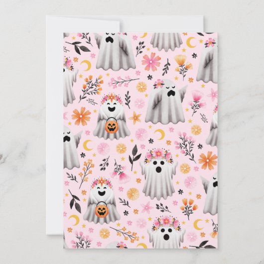 Niedliches Ghost Spooktacular Kids Halloween-Party Einladung (Rückseite)