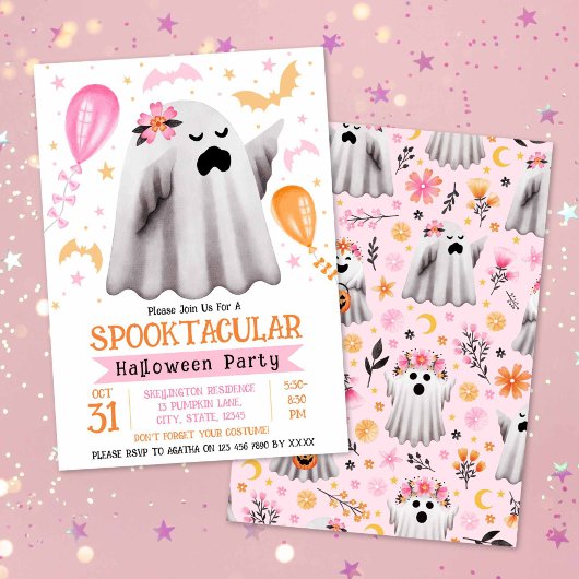 Niedliches Ghost Spooktacular Kids Halloween-Party Einladung