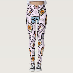 Niedliches Ghost-und Kürbiskahn Halloween-Briefmar Leggings