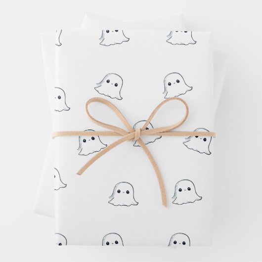 Niedliches Ghost-Wrapping-Papier Geschenkpapier Set (Beispiel)