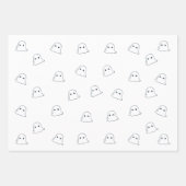 Niedliches Ghost-Wrapping-Papier Geschenkpapier Set (Vorderseite)