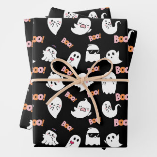 Niedliches Ghost-Wrapping-Papier Geschenkpapier Set