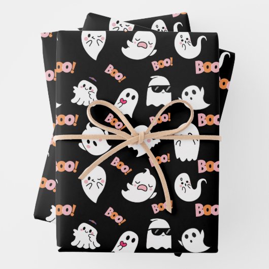 Niedliches Ghost-Wrapping-Papier Geschenkpapier Set (Beispiel)