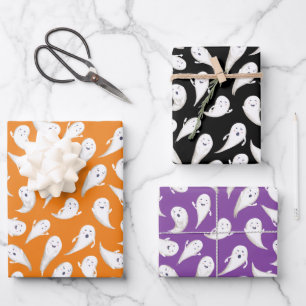 Niedliches Ghosts Halloween Wrapping Paper Geschenkpapier Set