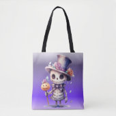 Niedliches Ghoul in Top Hat und Bow Krawatte Hallo Tasche (Vorderseite)