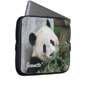 Niedliches Giant Panda Foto, Name, Computer Laptopschutzhülle (Vorne Rechts)
