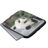 Niedliches Giant Panda Foto, Name, Computer Laptopschutzhülle (Vorne Knopf)