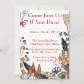 Niedliches Gift Mushroom Wicked Affäre Halloween-P Einladung (Rückseite)