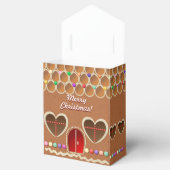 Niedliches Gingerbrot-Haus mit Herz-geformt Fenste Geschenkschachtel (Geöffnet)