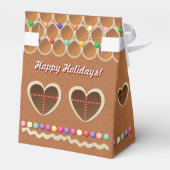 Niedliches Gingerbrot-Haus mit Herz-geformt Fenste Geschenkschachtel (Rückseite)