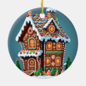 Niedliches Gingerbrot Keramik Ornament (Hinten)