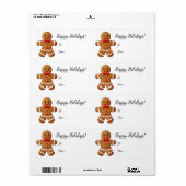 Niedliches Gingerbrot Man Holiday-Geschenketikett (Vorne)