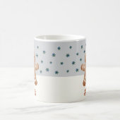 Niedliches Gingerbrot Schneeflocken Zeichnend Name Kaffeetasse (Mittel)