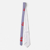 Niedliches Gingham-Muster und Red Anchor Krawatte (Rückseite)