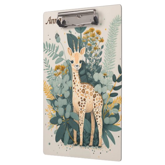 Niedliches Giraffbuch Klemmbrett (Links)