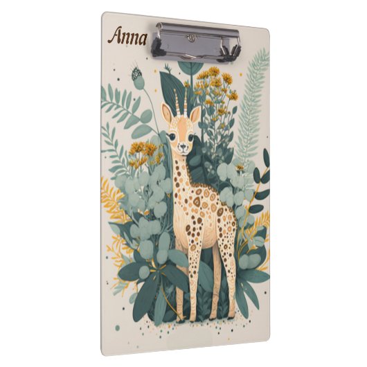 Niedliches Giraffbuch Klemmbrett (Rechts)