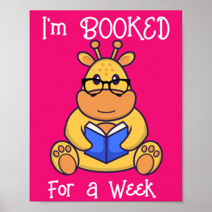 Niedliches Giraffbuch Poster