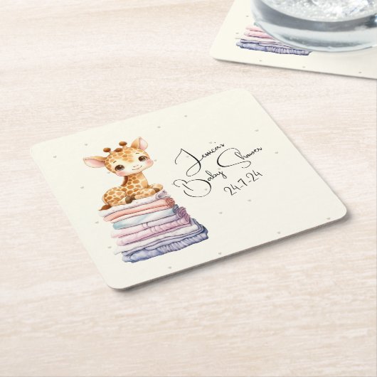 Niedliches Giraffe Baby Rechteckiger Pappuntersetzer (angewinkelt)