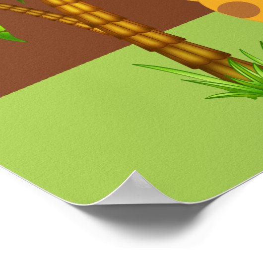 Niedliches Giraffe Baby Showbanner Poster (Ecke)