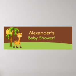 Niedliches Giraffe Baby Showbanner Poster