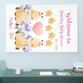 Niedliches Giraffe Baby Showbanner | Twin Baby Dus Banner (Messe)