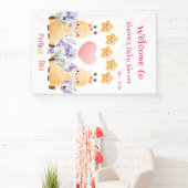 Niedliches Giraffe Baby Showbanner | Twin Baby Dus Banner (InSitu)