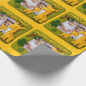 Niedliches Giraffe GeburtstagsFoto individuell anp Geschenkpapier (Ecke)