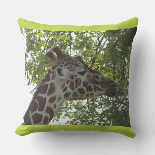 Niedliches Giraffe-Gesichtswurfkissen Kissen (Vorderseite)