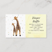 Niedliches Giraffe-Windeln-Raffle-Baby-Duschkarte Visitenkarte (Vorderseite)