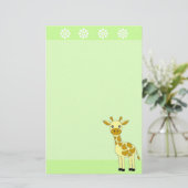 Niedliches Giraffen-Briefpapier Briefpapier (Stehend Vorderseite)