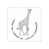 Niedliches Giraffenbuch aus der Bibliothek Gummistempel (Prägung)