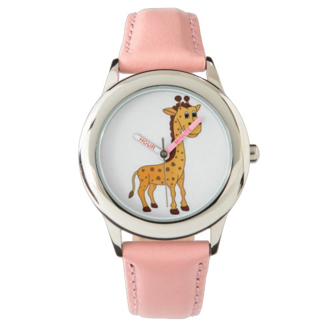 Niedliches Giraffendesign für Kinder Armbanduhr (Vorderseite)