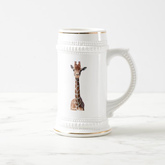 Niedliches Giraffengesicht Bierglas (Rechts)