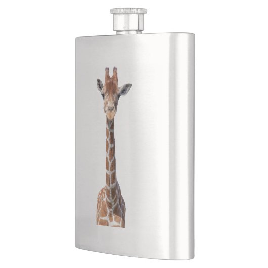 Niedliches Giraffengesicht Flachmann (Links)