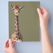 Niedliches Giraffengesicht Flyer (Hand)