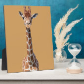Niedliches Giraffengesicht Fotoplatte (Seite)