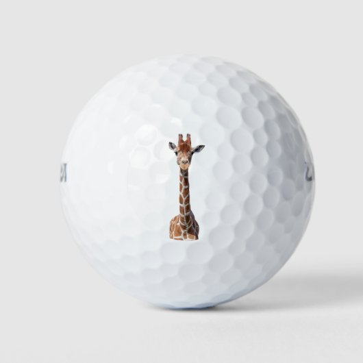 Niedliches Giraffengesicht Golfball (Vorderseite)