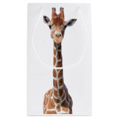 Niedliches Giraffengesicht Kleine Geschenktüte (Rückseite)