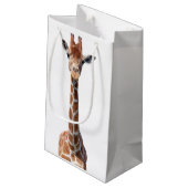 Niedliches Giraffengesicht Kleine Geschenktüte (Rückseite Schrägansicht)