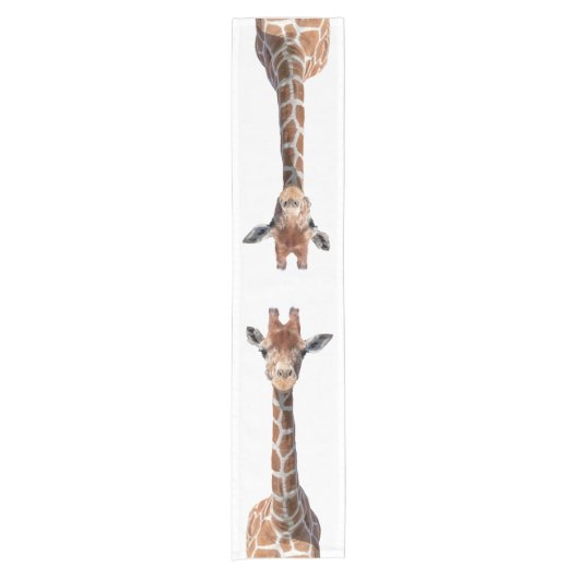 Niedliches Giraffengesicht Kurzer Tischläufer (Vorderseite)