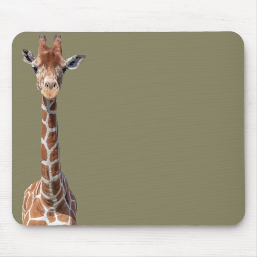 Niedliches Giraffengesicht Mousepad (Vorne)