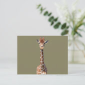 Niedliches Giraffengesicht Postkarte (Stehend Vorderseite)