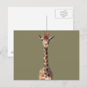 Niedliches Giraffengesicht Postkarte (Vorne/Hinten)
